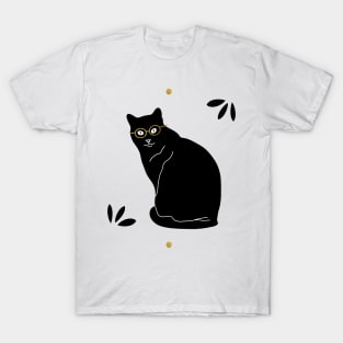 cat with eyeglasses T-Shirt